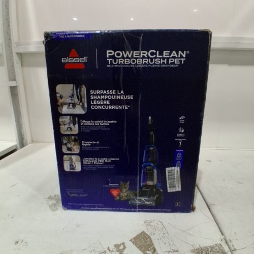 BISSELL POWERCLEAN POWERFUL & LIGHTWEIGHT TURBOBRUSH PET UPRIGHT CARPET CLEANER - 120V - BLUE - (MODEL:3939C) image 7