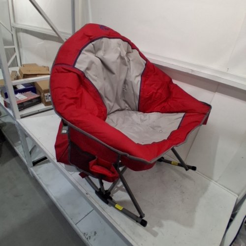 PADDED ROCKING CLUB CHAIR - 32.5"H X 22" X 19.5" - RED (MODEL: MC-1102) image 2