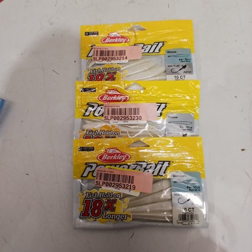 3 (10PK) BERKLEY POWERBAIT MINNOW HOOK TO USE - ROUNDED JIG HEAD - 4" PEARL WHITE - 30 TOTAL (MODEL: PBBMW4-PW) image 3