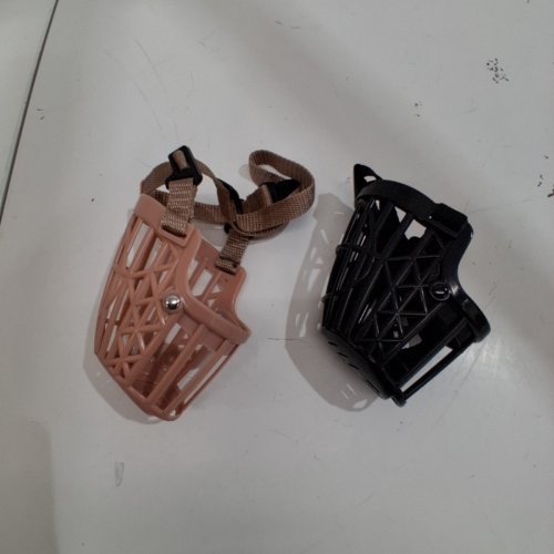 2PK VISLAND ASSORTED BREATHEABLE DOG MUZZLES - SMALL/MEDIUM - BLACK AND DUSTY ROSE image 3