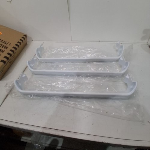 3PC KENMORE REPLACEMENT REFRIGERATOR DOOR SHELF RETAINER BARS FOR VARIOUS KENMORE FRIDGES - WHITE image 2