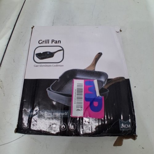 CAST ALUMINUM GRILL PAN - 10" - BLACK image 3