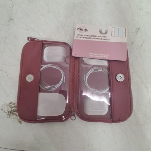 MINE DOUBLE DETACHABLE STORAGE POUCH - 10" X 5" - PINK image 4