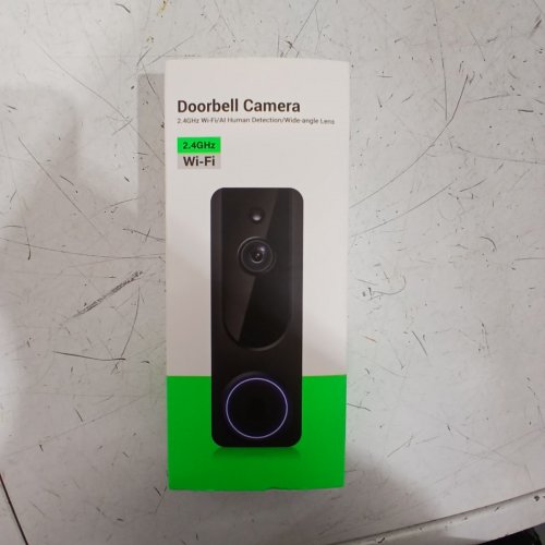 1080P WIRELESS WI-FI DOORBELL CAMERA FOR HOME SAFETY, NIGHT VISION, 2-WAY AUDIO, CLOUD STORAGE, AI HUMAN AND MOTION DETECTION - 2.4GHZ - BLACK (MODEL: CXG826) image 2