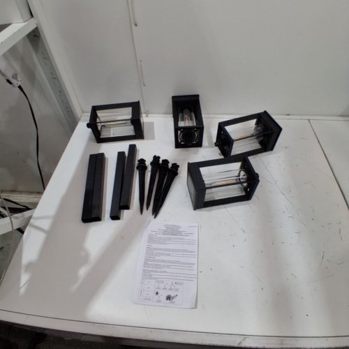 4PK GTX NATURALLY SOLAR POWERED 25LM PATHWAY LIGHTS - 4"X4"X23"- BLACK (MODEL: 1937955) image 3