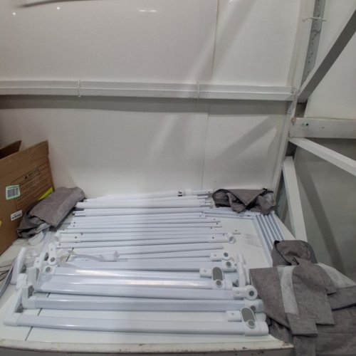 3PC ZEFINOT ADJUSTABLE BED RAILS FOR QUEEN SIZE BED - 2X 78.7" + 1 X 60" - GREY/WHITE - (MODEL: BR-G-JLB) image 2