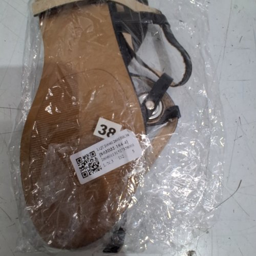WOMEN'S ZTTD OPEN TOE SANDLES WITH BUCKLE STRAPS - SZIE 7.5-8 - BLACK / GOLD (STYLE : 07795076528024) image 5
