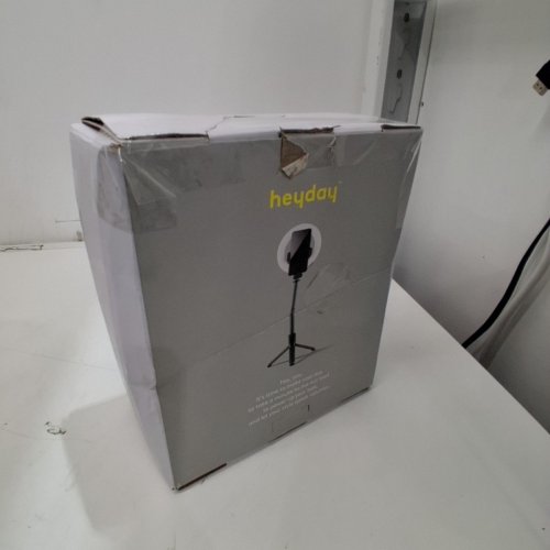 HEYDAY TRIPOD SELFIE STICK WITH RING LIGHT - ADJUSTABLE LED BRIGHTNESS AND LENGTH - 7.7"-30" - BLACK (MODEL: 7229) image 4