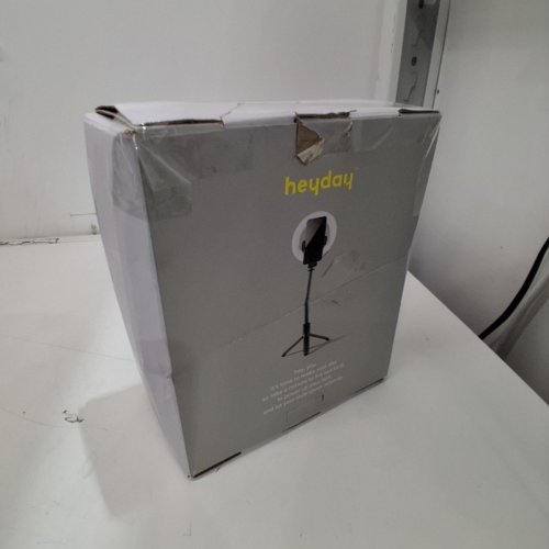 HEYDAY TRIPOD SELFIE STICK WITH RING LIGHT - ADJUSTABLE LED BRIGHTNESS AND LENGTH - 7.7"-30" - BLACK (MODEL: 7229) image 5