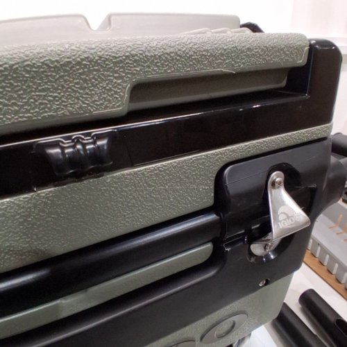 IGLOO TRAILMATE JOURNEY HEAVY DUTY COOLER W/ 10" HEAVY DUTY OVER-SIZED WHEELS, BUILT-IN BOTTLE OPENER & SELF-DRAINING CUP HOLDERS, 70 QUART OLIVE/BLACK (MODEL:00034708) image 2