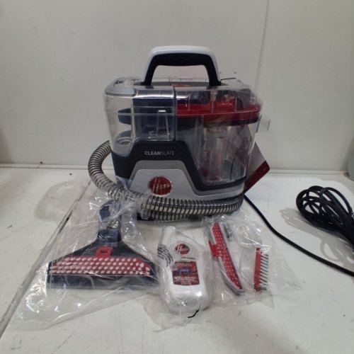 HOOVER CLEANSLATE PORTABLE CARPET & UPHOLSTERY SPOT CLEANER AND STAIN REMOVER - 40OZ DUAL TANKS - RED/GREY (MODEL: FH14000) image 4