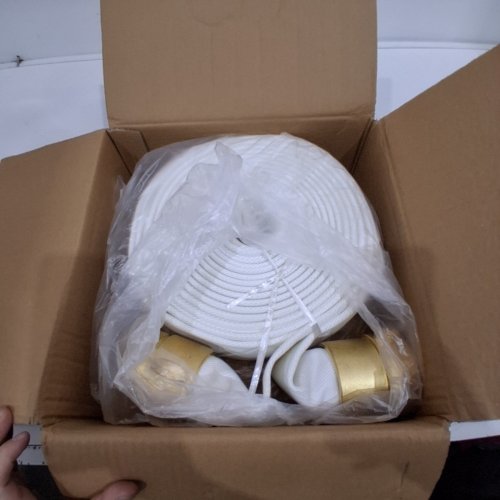 ZYFIRE SINGLE JACKET FIRE HOSE - NST/NH COUPLING - TPU LINED - 2.5" X 50FT - WHITE image 2