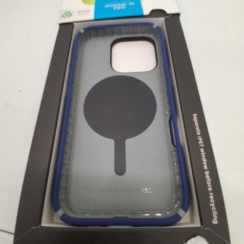 SPECK PRESIDIO2 GRIP MAGSAFE WITH CLICKLOCK PHONE CASE FOR IPHONE 16 PRO - BLACK/SLATE GREY image 2