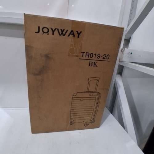 JOYWAY CARRY-ON LUGGAGE WITH METAL CORNER PROTECTORS, TSA LOCK, AND SPINNER WHEELS - 20" - BLACK (MODEL: TR019-20) image 3