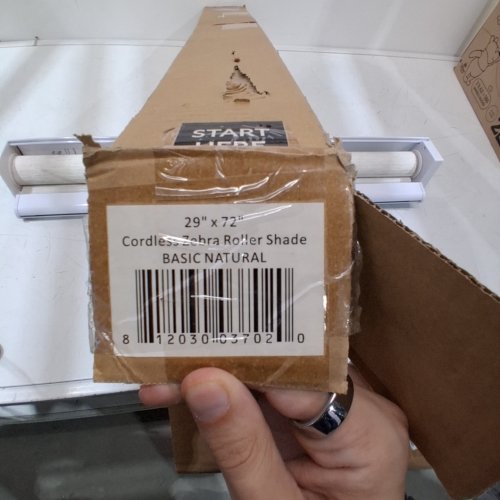 CORDLESS ZEBRA ROLLER SHADE - 29" X 72" - BASIC NATURAL image 2