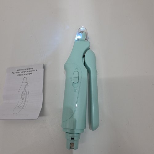 CAT PICK CORDLESS 2-IN-1 PET NAIL FILE AND CLIPPERS - USB-C RECHARGEABLE - MINT GREEN image 2