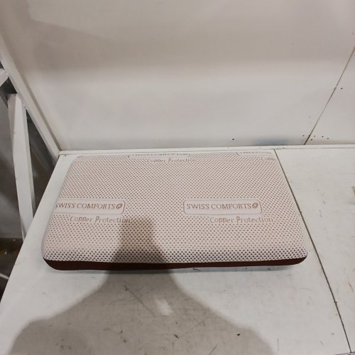 SWISS COMFORTS COPPER MEMORY PILLOW - 24" X 16" X 5" - WHITE/COPPER image 2