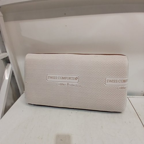 SWISS COMFORTS COPPER MEMORY PILLOW - 24" X 16" X 5" - WHITE/COPPER image 4