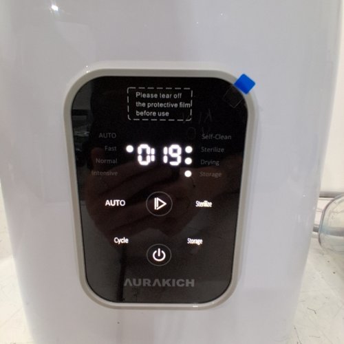 AURAKICH ALL-IN-ONE PRO BABY BOTTLE WASHER / STERILIZER & DRYER - WHITE (MODEL: AUR-BW401-US) image 2