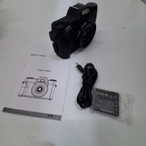 DIGITAL CAMERA WITH FLIPPABLE DISPLAY - 56MP - 16X DIGITAL ZOOM - 4K UHD - BLACK image 5