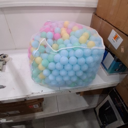 1000PK AMAZON BASICS BPA FREE PLASTIC BALL-PIT BALLS WITH STORAGE BAG - 2.3" DIAMETER - PASTEL COLORS image 2
