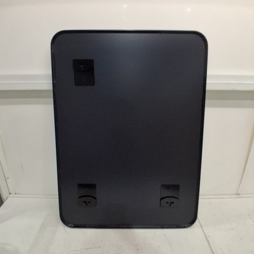 METAL FRAMED ROUNDED RECTANGULAR WALL MOUNTED VANITY MIRROR - 22" X 30" - BLACK image 3