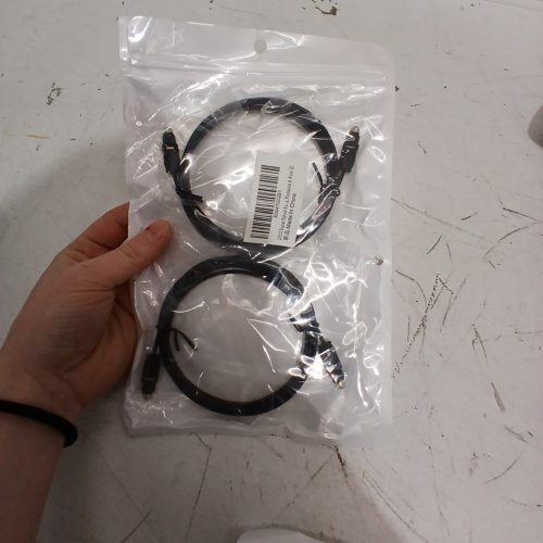 2PK DIGITAL OPTICAL AUDIO CABLE - GOLD PLATED - 6FT - BLACK image 2