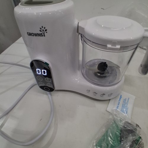 GROWNSY 2-IN-1 BABY FOOD STEAMER & BLENDER WITH REUSABLE FOOD POUCHES - WHITE (MODEL: BFP-5800E) image 2