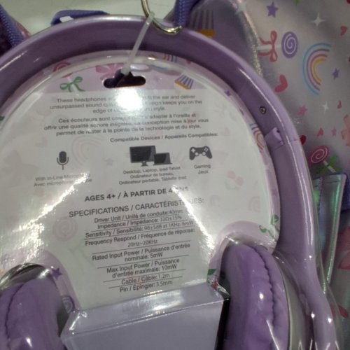 3PC SCHOOL YARD VIBES KIDS BACKPACK & HEADPHONES & LUNCHBOX - PURPLE image 7