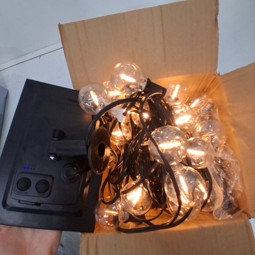 OHLUX DIMMABLE LED SOLAR GLOBE STRING LIGHTS OUTDOOR, SHATTERPROOF WITH REMOTE - E12 - 2200 K - 60FT image 3