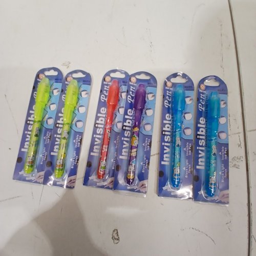6 ASSORTED INVISIBLE INK PENS WITH LIGHT - MULTI COLOR (MODEL: MQ-813) image 2