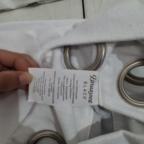 (2 PANEL) BEAUTYREST GROMMET TOP BLACKOUT CURTAIN WITH LINER - 52" X 90" - SILVER/GREY (MODEL: 6699105) image 3