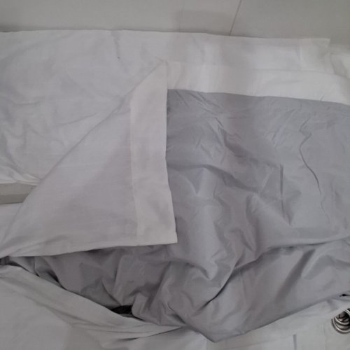 (2 PANEL) BEAUTYREST GROMMET TOP BLACKOUT CURTAIN WITH LINER - 52" X 90" - SILVER/GREY (MODEL: 6699105) image 4