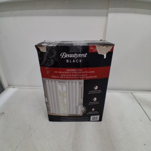 (2 PANEL) BEAUTYREST GROMMET TOP BLACKOUT CURTAIN WITH LINER - 52" X 90" - SILVER/GREY (MODEL: 6699105) image 5