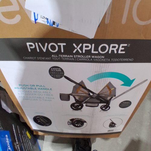 EVENFLO PIVOT EXPLORE ALL-TERRAIN STROLLER WAGON - BLACK/YELLOW image 2