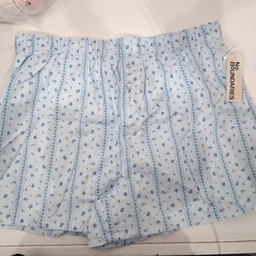 WOMEN'S NO BOUNDARIES FLORAL SHORTS - EXTRA LARGE - LIGHT BLUE (STYLE: NBS60430LD) image 2