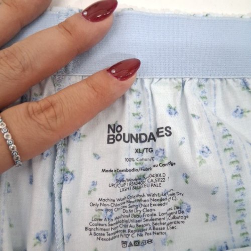 WOMEN'S NO BOUNDARIES FLORAL SHORTS - EXTRA LARGE - LIGHT BLUE (STYLE: NBS60430LD) image 3