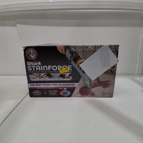 SHARK STAINFORCE CORDLESS HANDHELD CARPET/UPHOLSTERY STAIN CLEANER - (MODEL: HX101C) image 5
