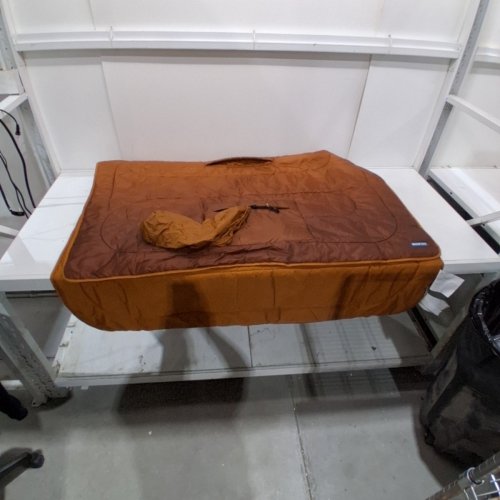 BELOW ZERO 2-IN-1 WEARABLE HOODED OUTDOOR BLANKET WITH CARRY BAG - 54" X 76" - BROWN/TAN (MODEL: 1896292) image 3