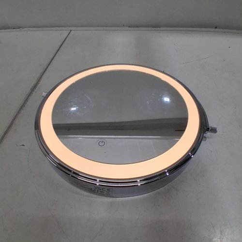 AUXMIR DOUBLE SIDED MAKEUP MIRROR WITH 360° ROTATION & 1X/30X MAGNIFICATION - 9" - SILVER image 2