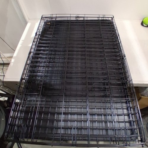 VIBRANT LIFE FOLDABLE DOUBLE DOOR WIRE DOG CRATE WITH DIVIDER AND LEAKPROOF TRAY - 42" - BLACK (MODEL: WM42-2) image 2