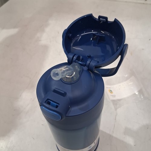 KIDS THERMOS INSULATED STAINLESS STEEL LEAK-PROOF WATER BOTTLE - 12 OZ - BLUE image 4