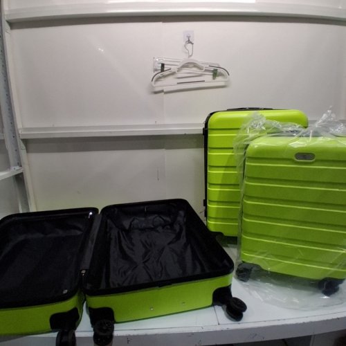 3PC ANYZIP PC ABS HARDSIDE LIGHTWEIGHT SUITCASE WITH 4 UNIVERSAL WHEELS - 30"/20"/15" - GREEN APPLE (MODEL:AZ-201) image 3