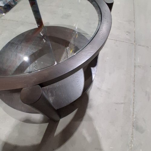 HENREDON 2-TIER WOOD AND GLASS COFFEE TABLE - 38" - ESPRESSO (MODEL: 1752603) image 4