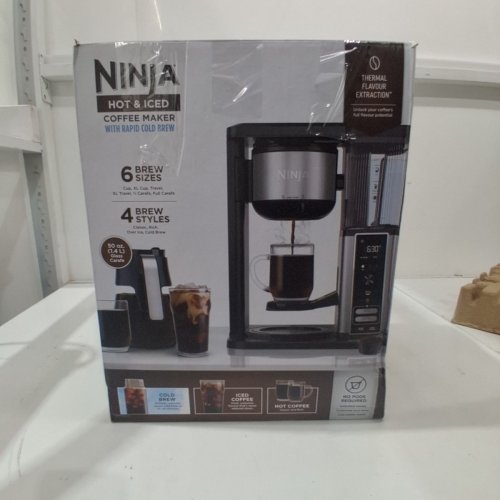 NINJA SPECIALTY COFFEE MAKER WITH FOLD-AWAY FROTHER - 10CUP - BLACK - (MODEL: CM401C) image 8