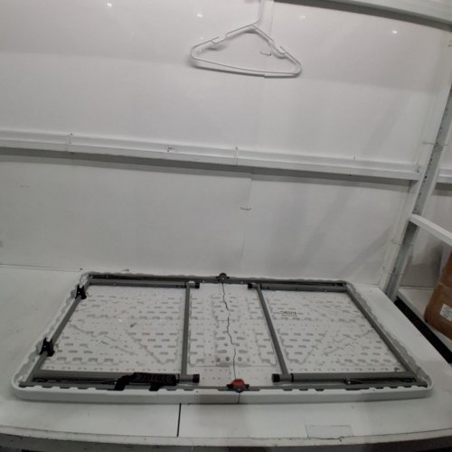 NFPSHOP PORTABLE PLASTIC FOLDING TABLE WITH HANDLE - 4FT - WHITE (MODEL: HC-298FT-WHITE) image 2