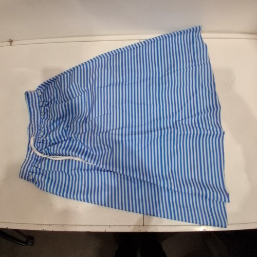 WOMEN'S LONG STRIPED SKIRT - LARGE - BLUE AND WHITE image 2