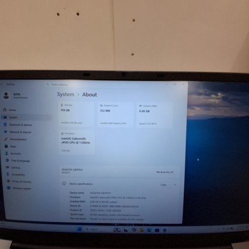MELIUNA 15.6" AI LAPTOP - CELERON J4105 1.50GHZ, 6GB RAM, 128GB SSD, WINDOWS 11 HOME - SPACE GREY (MODEL: M156FH) image 5