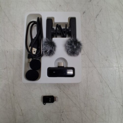 2PK TYPE-C CONNECTION WIRELESS LAVALIER MICROPHONES - BLACK - (MODEL: H63) image 2