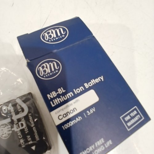 BM PREMIUM NB-8 L BATTERY FOR CANON POWERSHOT - 1000 MAH, 3.6 V (MODEL: NB-8 L) image 2